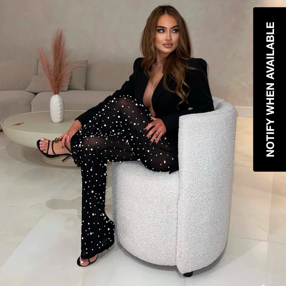 PEARL Embellished Pants w/ blazer